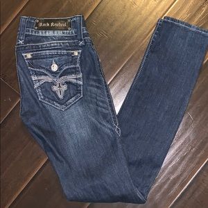 Rock Revival Skinny Jeans. Sz 28. Dark Blue